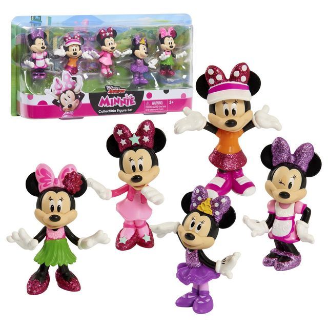 Minnie 5 figūrėlės Disney Junior Minnie Mouse 5 Piece Collectible Figure Set