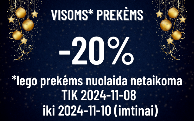 Visoms* PREKĖMS -20% nuo 2024-11-08 iki 2024-11-10 (imtinai)