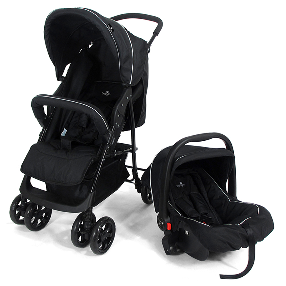 babylo plum travel system black