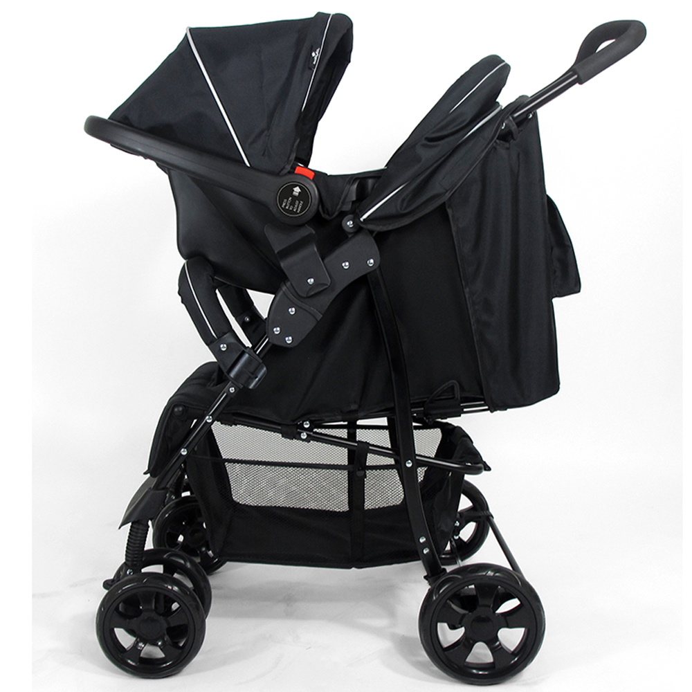 babylo plum travel system black