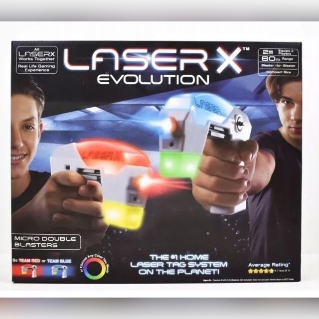 SHARPER IMAGE Two-Player Toy Laser Tag Gun Blaster & Vest Armor Set for  Kids, Safe for Children and Adults, Indoor & Outdoor Battle Games, Combine