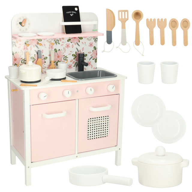 Wooden kitchen with accessories Lulilo (KX3832)