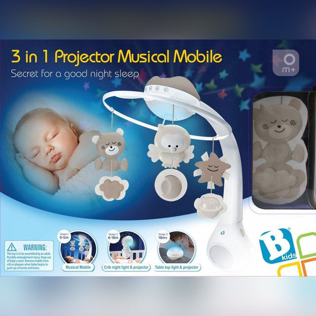 Muzikinis karuselė Infantino 3in1, grey