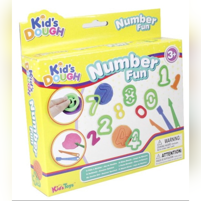 Kūrybos rinkinys Kids Toys Kid's Dough Number Fun, įvairių spalvų