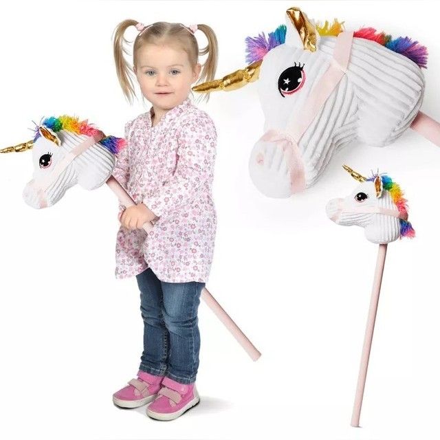 Unicorn head on stick 78 cm