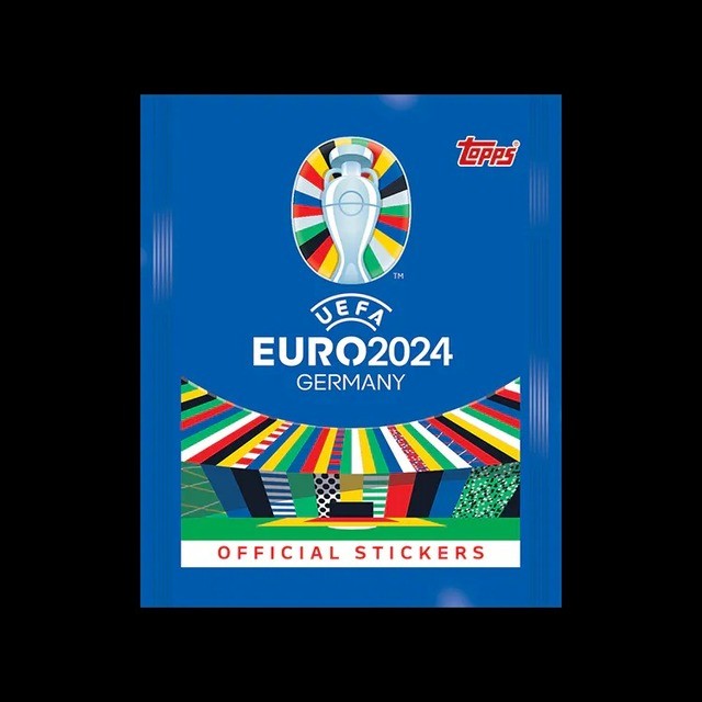 Oficialus Euro 2024 lipdukų kolekcijos pakelis