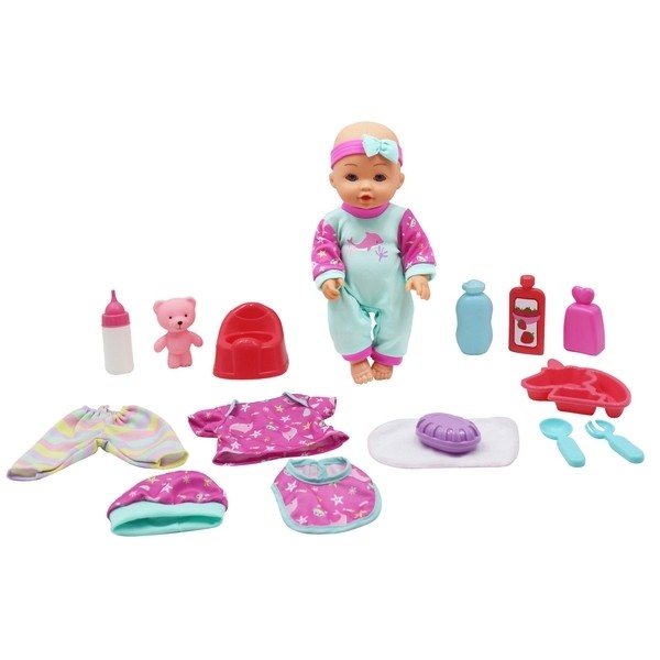 Lėlė su priedais Feed and Cuddly Doll Play Set - Assortment