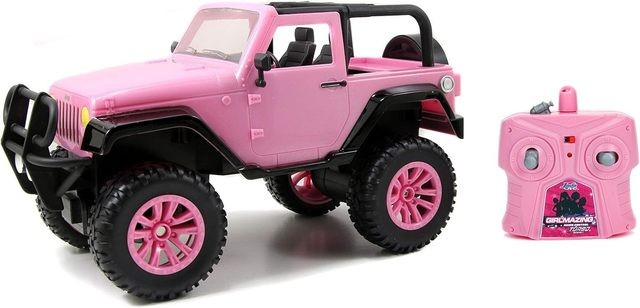 Radijo bangomis valdoma mašina Jada Toys GIRLMAZING Jeep rc Vehicle 1:16 Scale, Pink, Standard