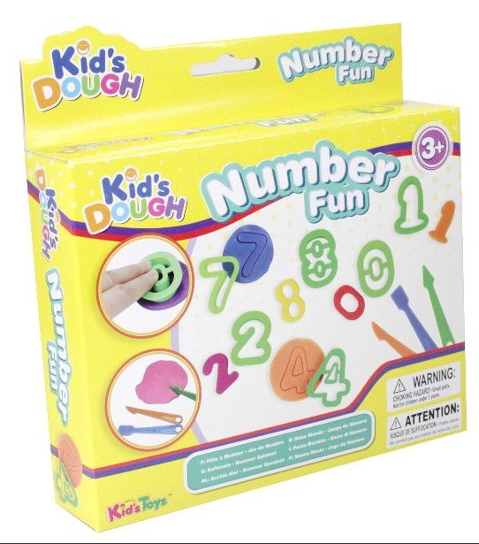 Creative set Kids Toys Kid's Dough Number Fun, various colors