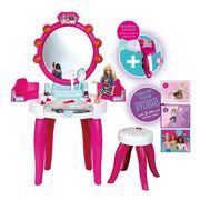 Barbie beauty table for girls with lights and sounds + hairdryer