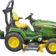 BRUDER lawn mower with trailer and figure 62104