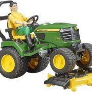 BRUDER lawn mower with trailer and figure 62104