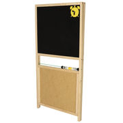 Double-sided wooden magnetic board with accessories