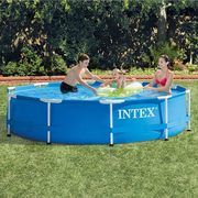 Karkasinis baseinas Intex Beachside Metal Frame With Cartridge Filter Pump 305x76 cm Pool