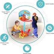 Krepšinio stovas 2 in 1 moving crab kiddie basketball set