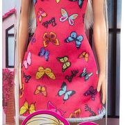 Barbie doll 29cm dress with butterflies (red)