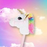 Unicorn head on stick 78 cm